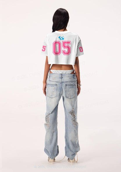 Custom Pink BDSM Y2K Crop Sport Jersey Shirts Cherrykitten