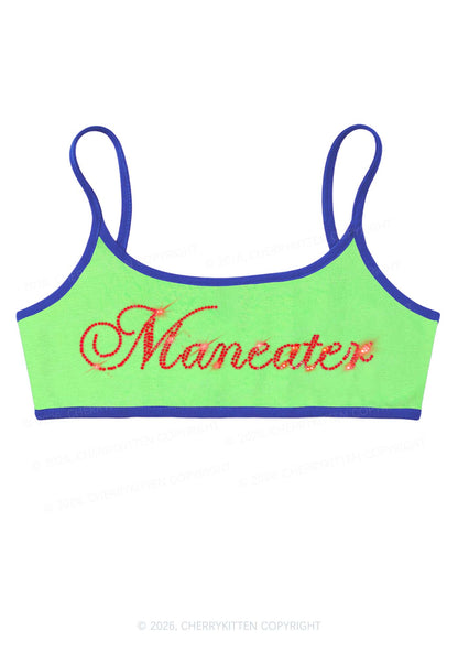 Rhinestone Maneater Y2K Super Crop Cami Cherrykitten