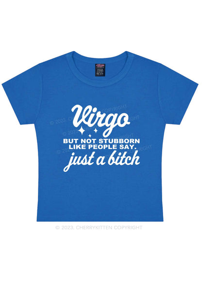 Virgo Just A Bixxh Y2K Baby Tee Cherrykitten