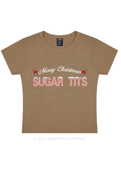 Christmas Sugar Txts Y2K Baby Tee Cherrykitten