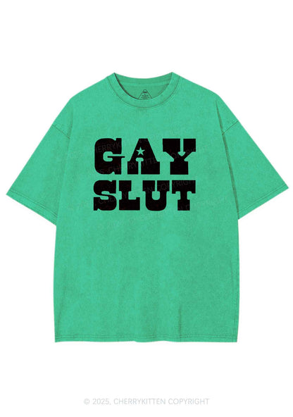 Gay Slxt Pride Y2K Shirts Washed Tee Cherrykitten