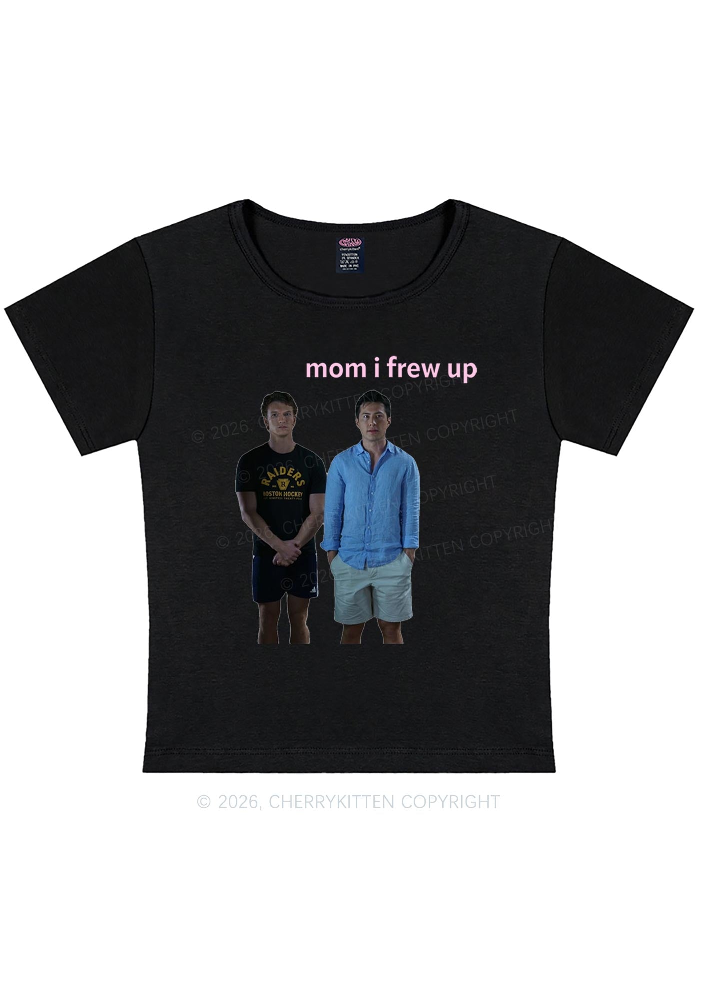 Mom I Frew Up HR Y2K Baby Tee Cherrykitten