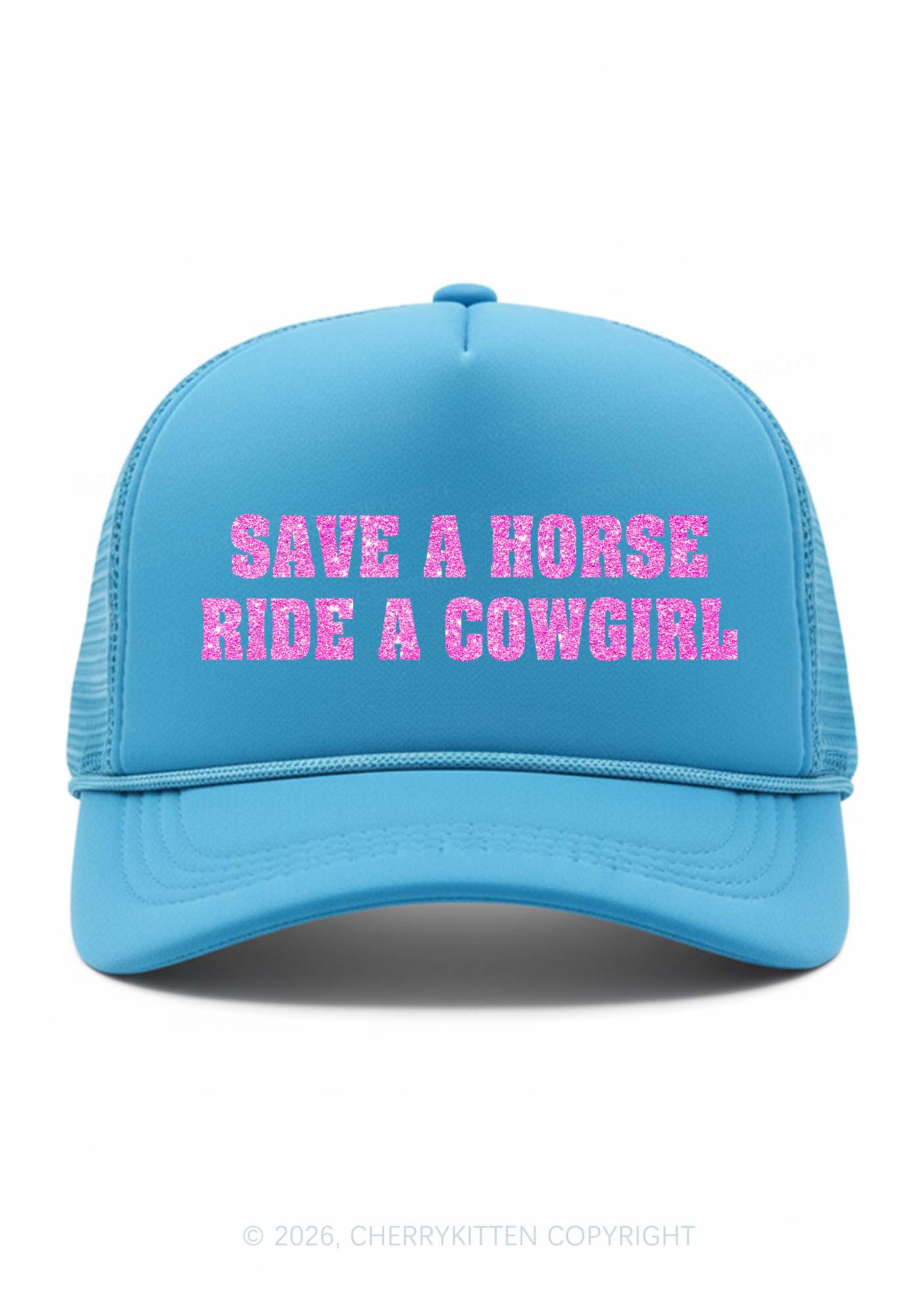 Glitter Ride A Cowgirl Pride Y2K Trucker Hat Cherrykitten