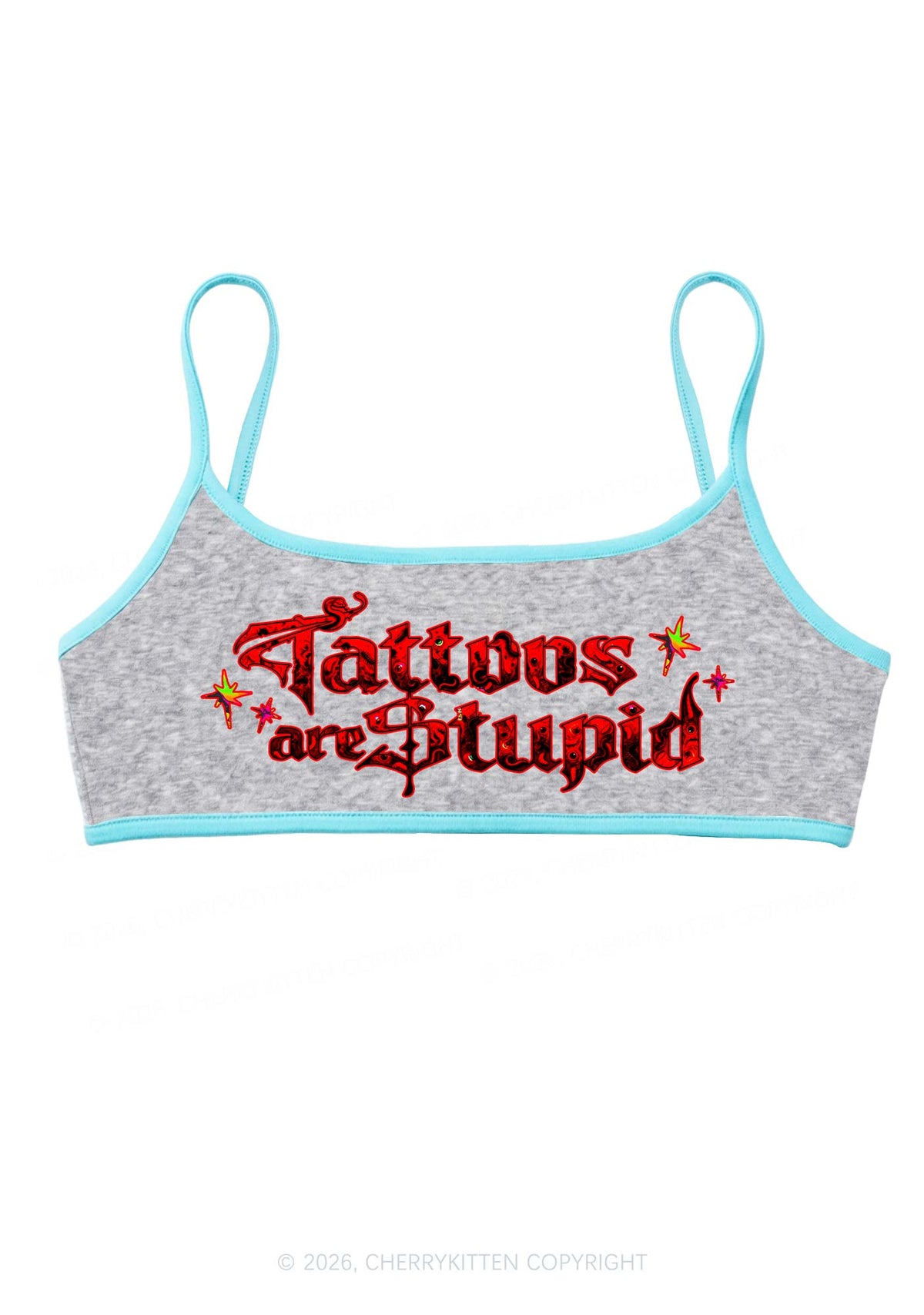 Halloween Gothic Tattoos Are Stupid Y2K Super Crop Cami Cherrykitten