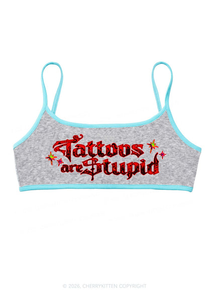 Halloween Gothic Tattoos Are Stupid Y2K Super Crop Cami Cherrykitten