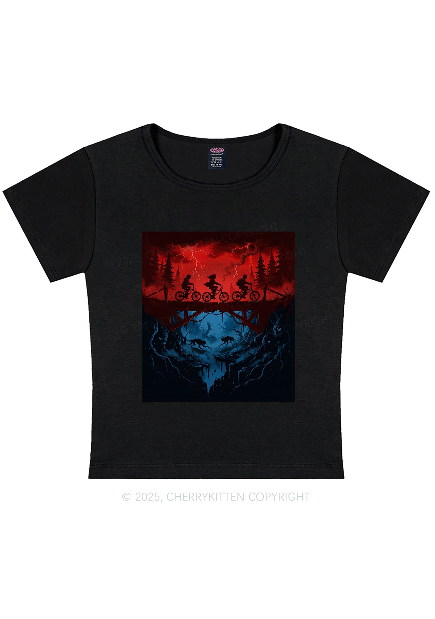 Red Storm Riders Y2K Baby Tee Cherrykitten