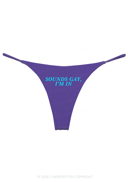 Sounds Gay Im In Pride Y2K Bikini String Thong Cherrykitten
