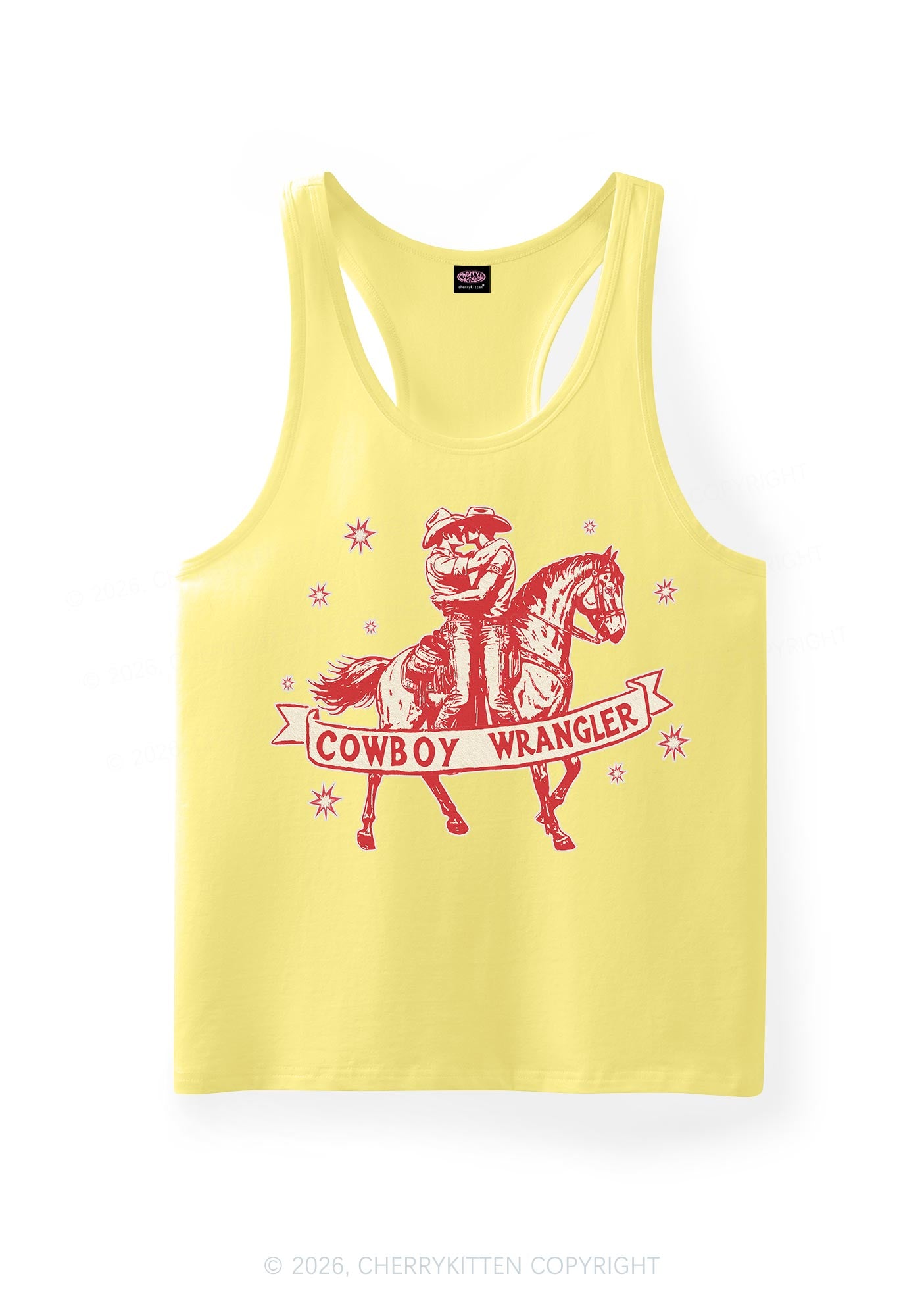 Cowboy Wrangler Pride Y2K Men Racerback Tank Top Cherrykitten
