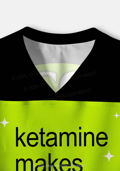 Kxxamine Makes My Puxxy Wet Y2K Crop Sport Jersey Shirts Cherrykitten