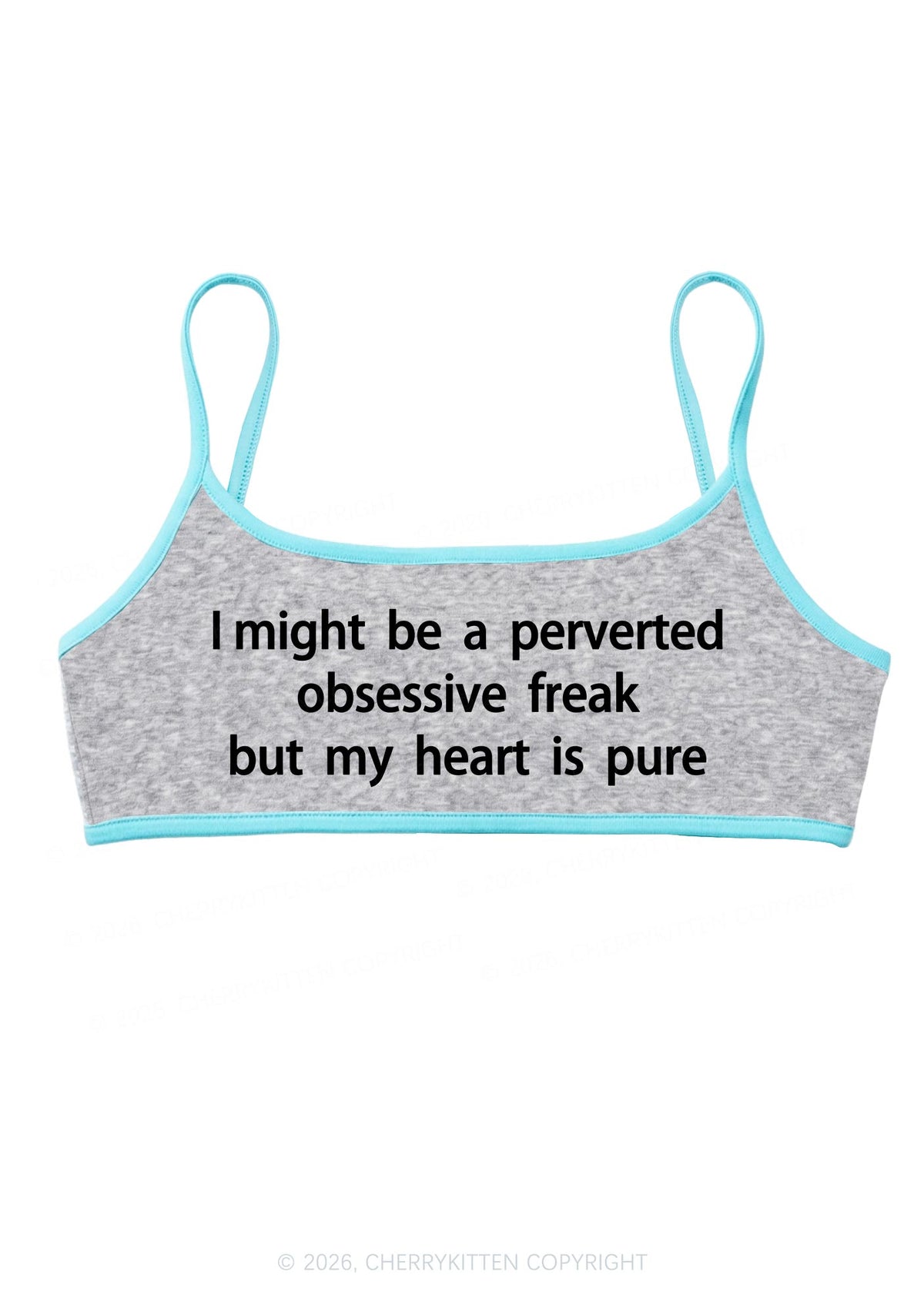 I Might Be A Perverted Obsessive Freak Y2K Super Crop Cami Cherrykitten