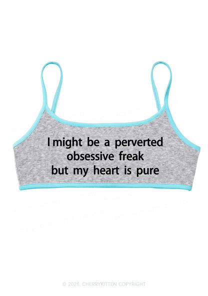I Might Be A Perverted Obsessive Freak Y2K Super Crop Cami Cherrykitten