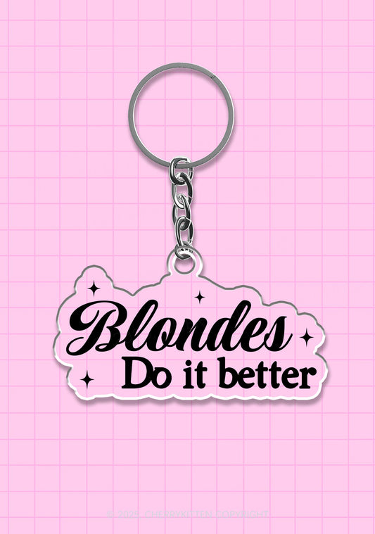 Blondes Do It Better 1Pc Y2K Keychain Cherrykitten