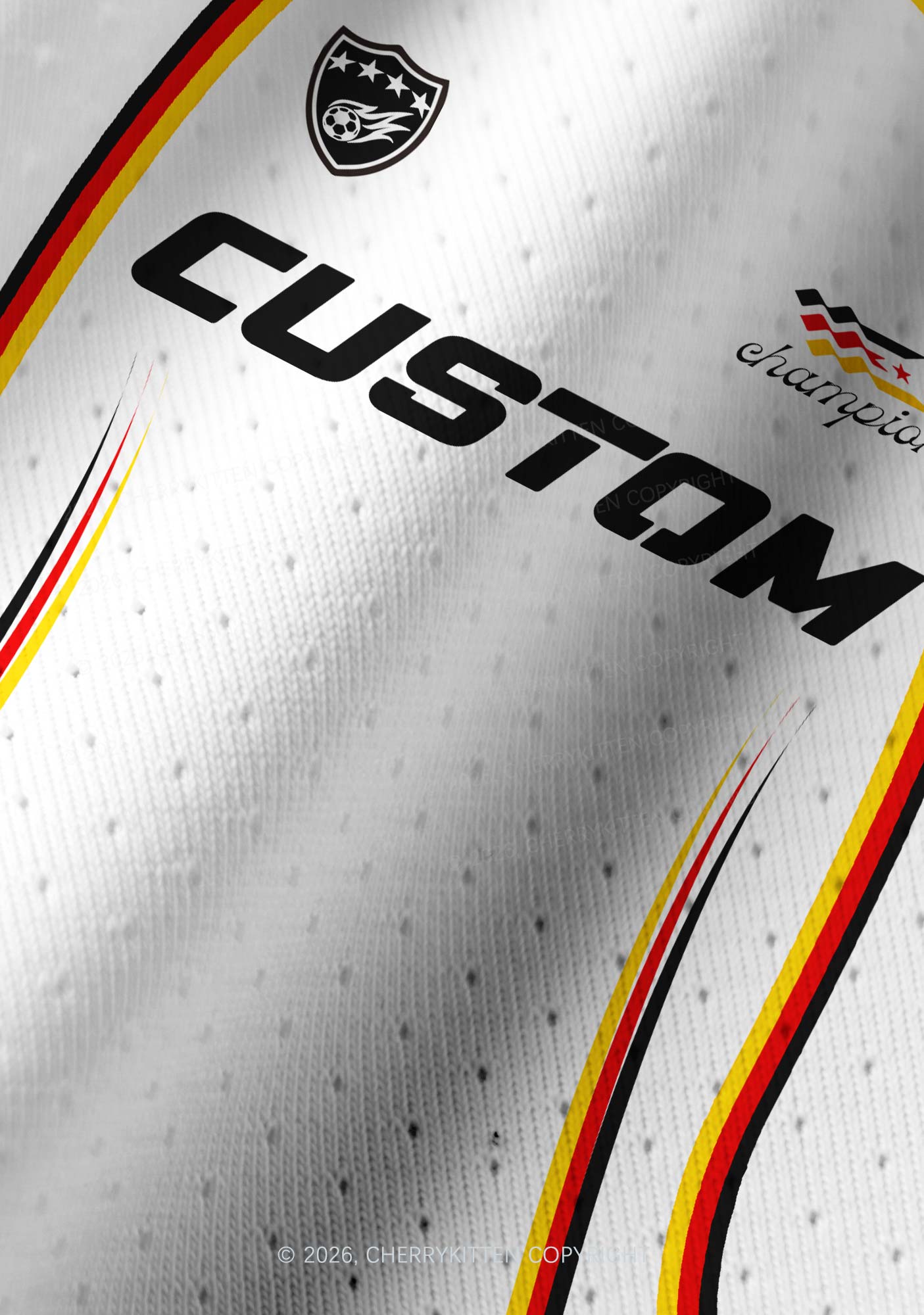White Custom Text Y2K Crop Football Jersey Shirts Cherrykitten