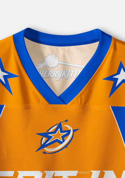 Orange Spit In My Mouth Y2K Crop Sport Jersey Shirts Cherrykitten