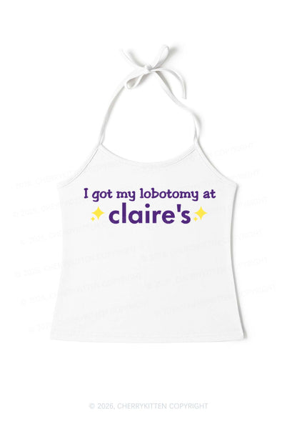 I Got My Lobotomy At Claires Y2K Halter Neck Cami Cherrykitten