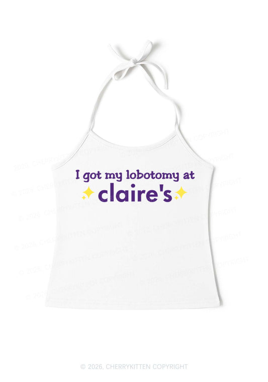 I Got My Lobotomy At Claires Y2K Halter Neck Cami Cherrykitten