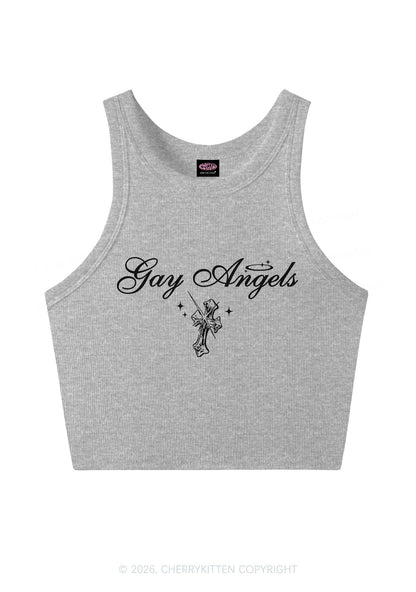 Gay Angels Pride Y2K Crop Tank Top Cherrykitten