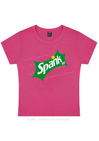Curvy Spank Me Y2K Baby Tee Cherrykitten