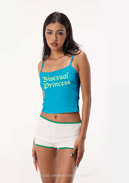 Bisexual Princess Pride Y2K Spaghetti Strap Cami Cherrykitten