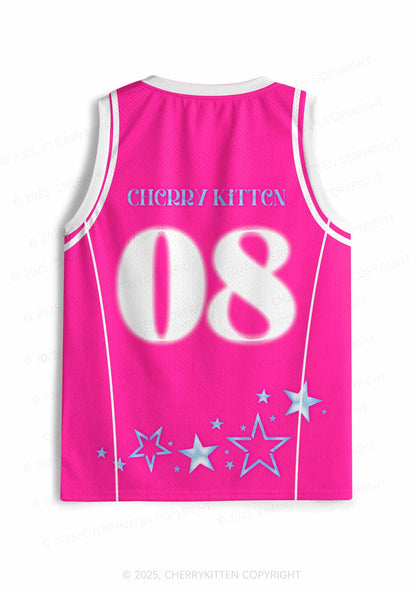 Custom Blue Cxxt Y2K Sport Jersey Tank Cherrykitten