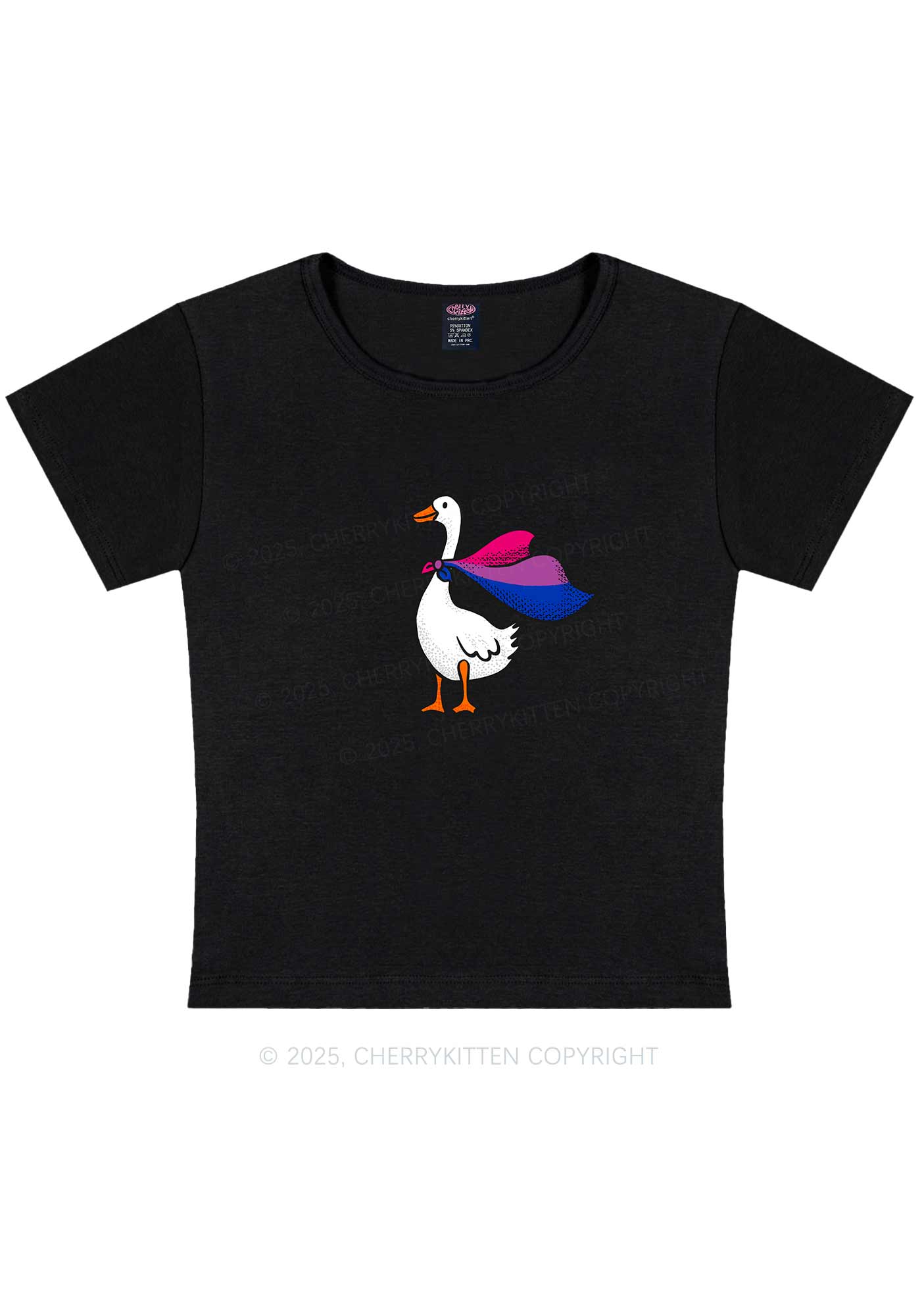 Bisexual Goose Pride Y2K Baby Tee Cherrykitten
