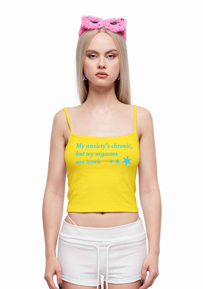 Anxiety Chronic Y2K Spaghetti Strap Cami Cherrykitten