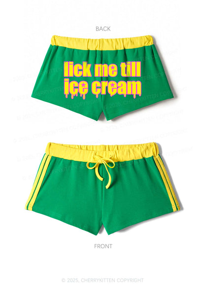 Lick Me Till Ice Cream Y2K Drawstring Mini Shorts Cherrykitten