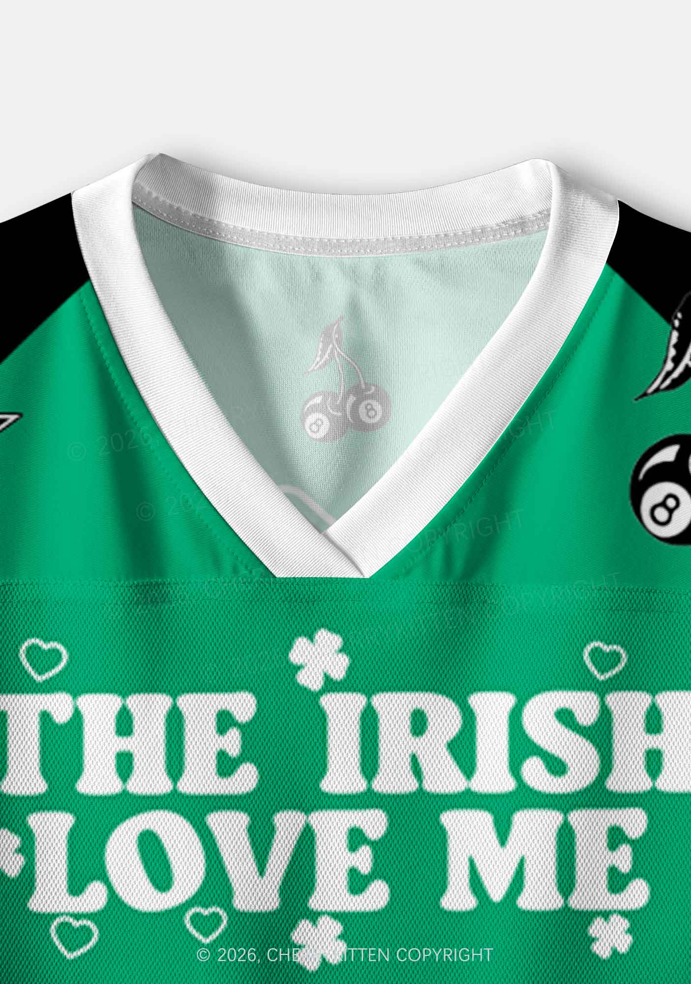 Custom The Irish Love Me St Patricks Y2K Crop Sport Jersey Shirts Cherrykitten