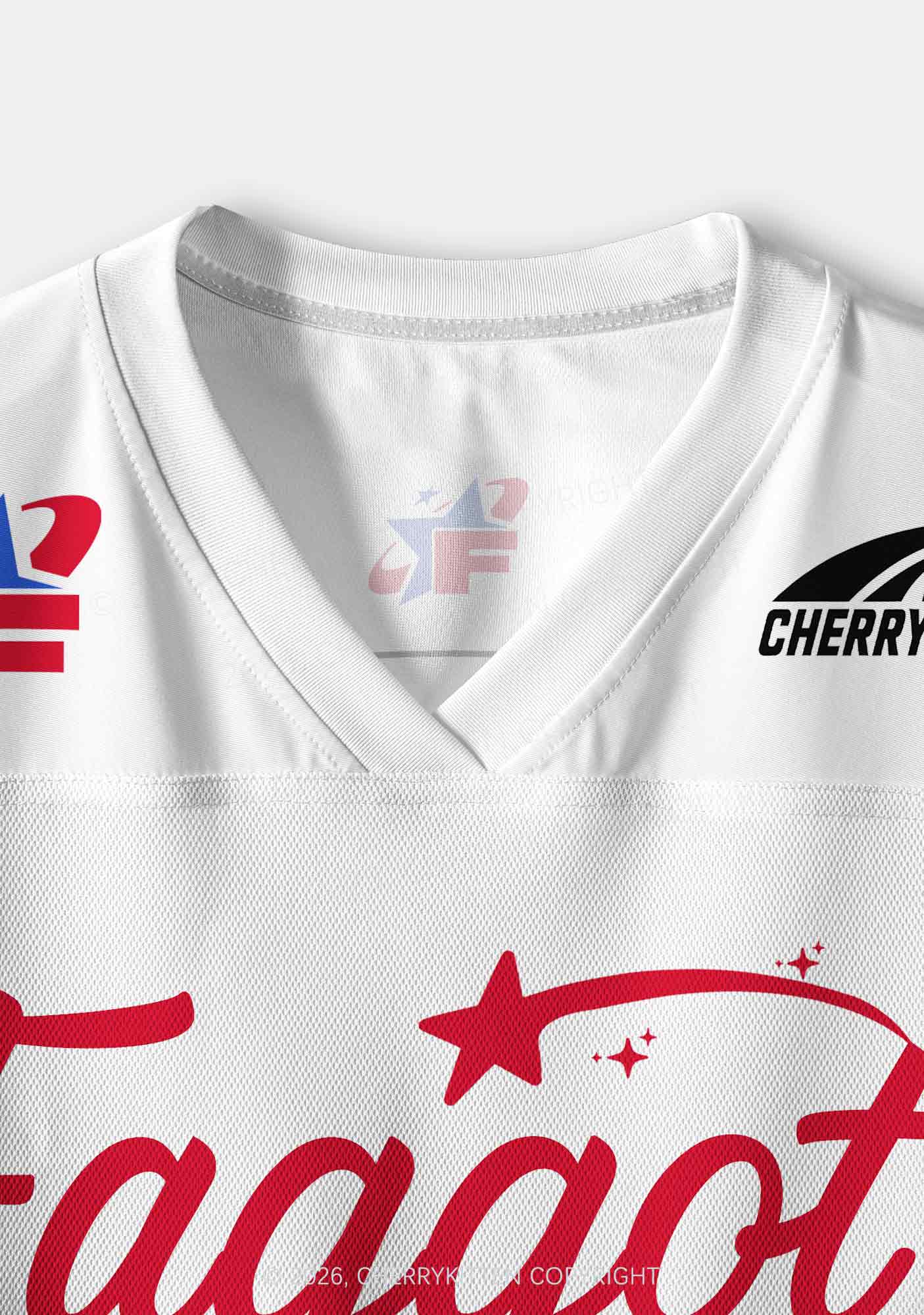 Red Faggot Star Pride Y2K Crop Sport Jersey Shirts Cherrykitten