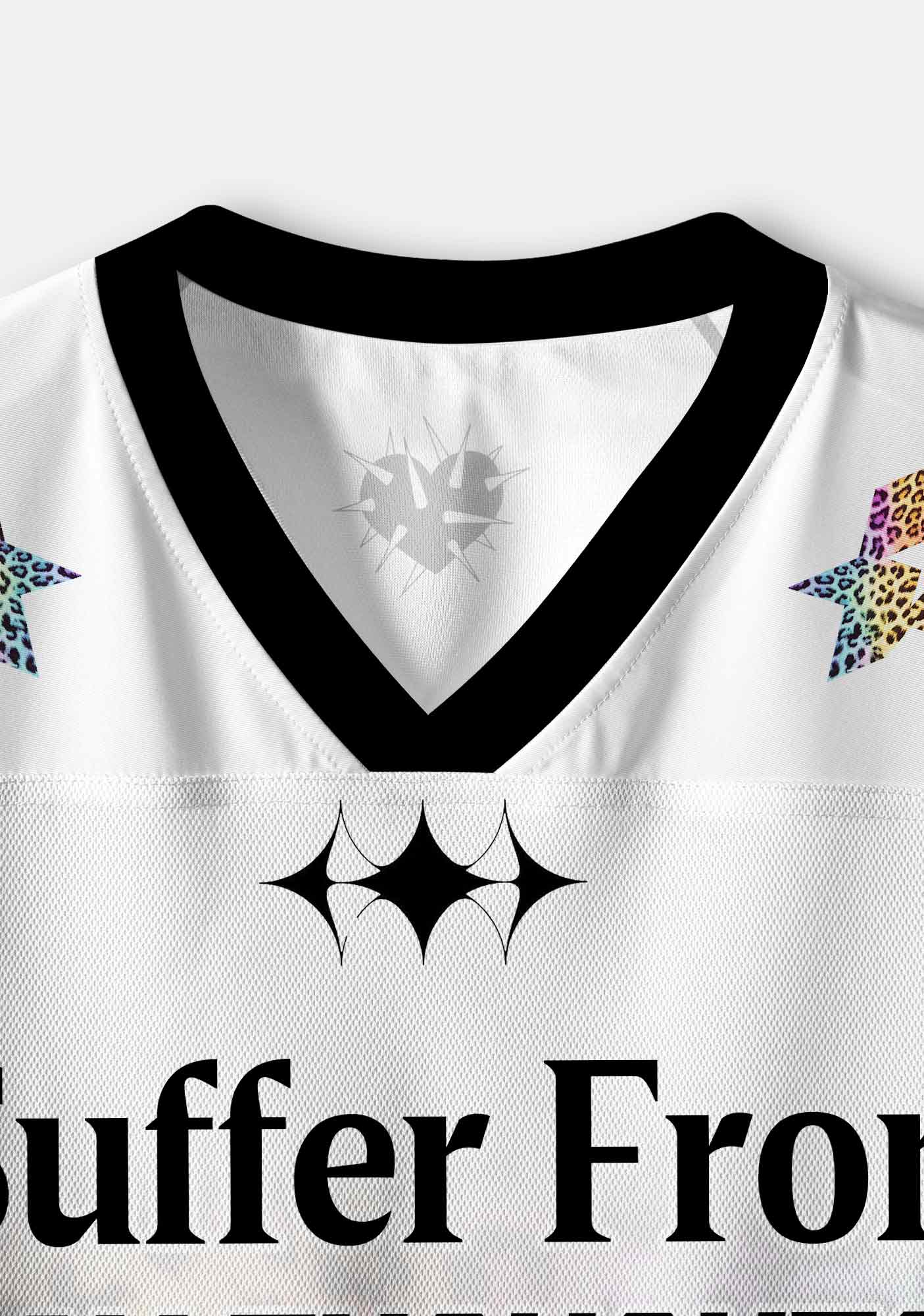 Rainbow Leopard Gay Thoughts Pride Y2K Crop Sport Jersey Shirts Cherrykitten