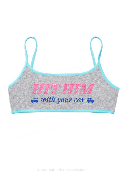 Glitter Hit Him Y2K Super Crop Cami Cherrykitten
