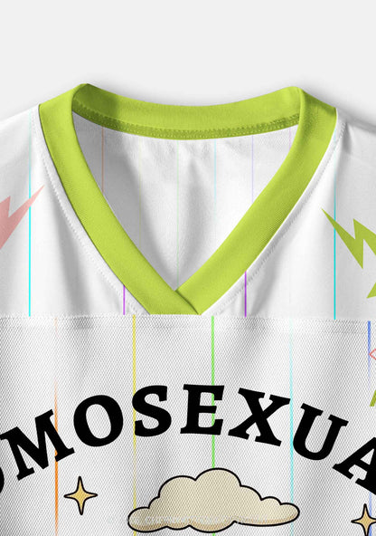 Homosexuals Are So Gay Pride Y2K Crop Sport Jersey Shirts Cherrykitten
