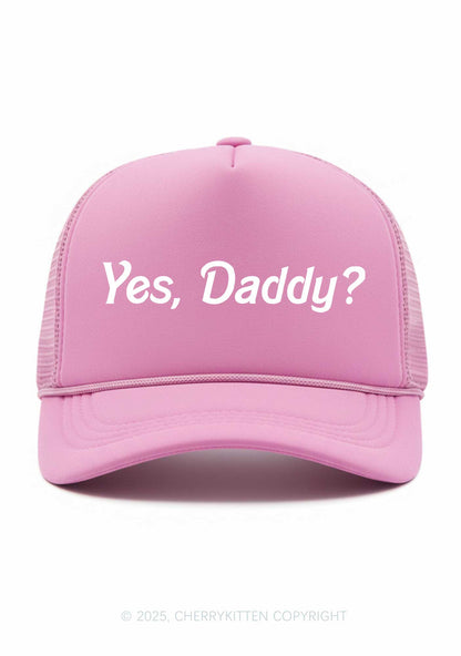 Yes Daddy Valentine's Day Y2K Trucker Hat Cherrykitten