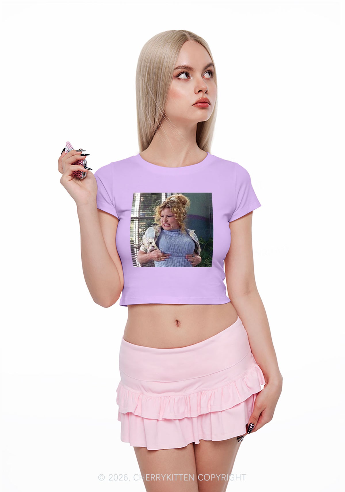Huge Bxxb Blonde Y2K Baby Tee Cherrykitten