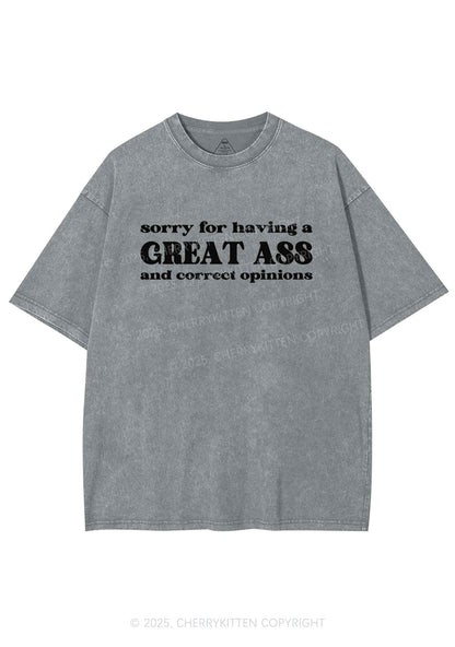 Sorry For Having Great Axx Y2K Shirts Washed Tee Cherrykitten