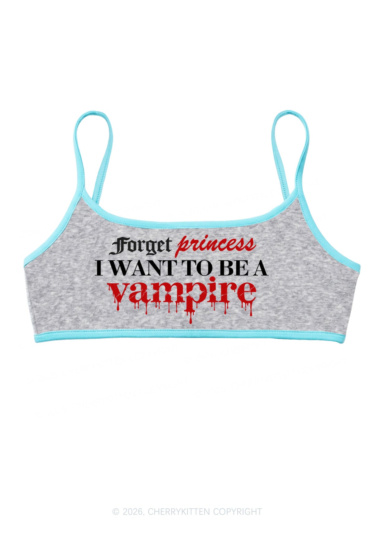 Halloween Want To Be Vampire Y2K Super Crop Cami Cherrykitten
