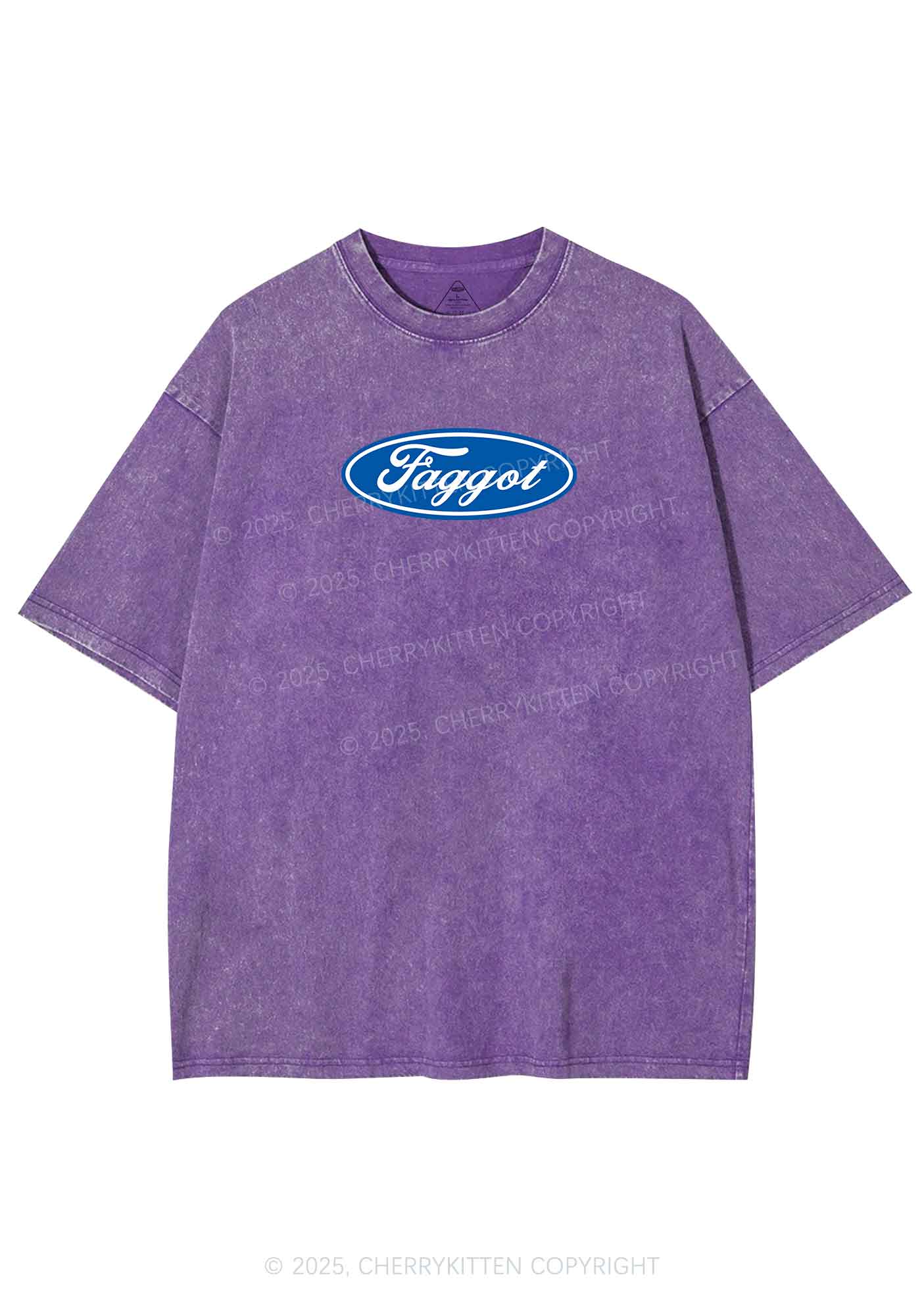 Faggot Pride Y2K Shirts Washed Tee Cherrykitten