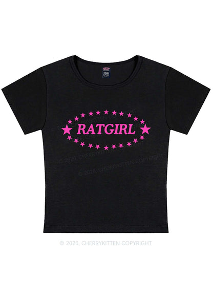 Ratgirl Star Y2K Baby Tee Cherrykitten