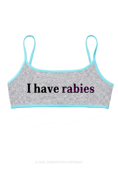 I Have Rabies Y2K Super Crop Cami Cherrykitten