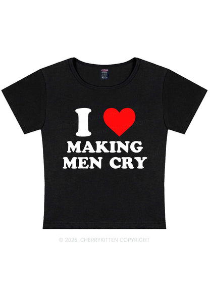 I Love Making Men Cry Y2K Baby Tee Cherrykitten
