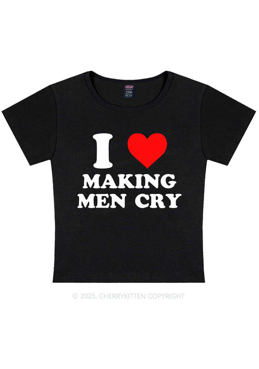 I Love Making Men Cry Y2K Baby Tee Cherrykitten