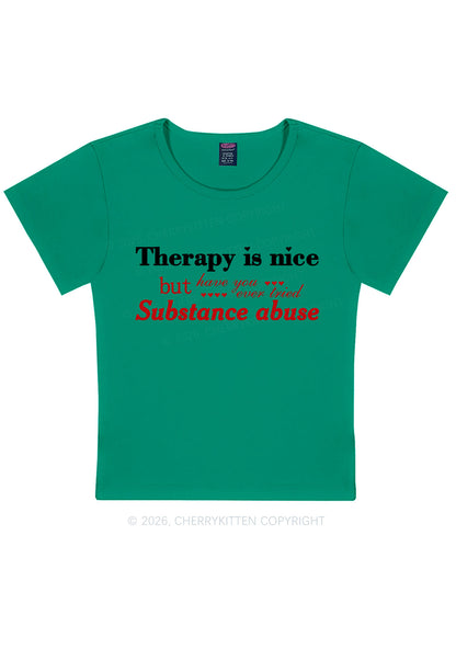 Have You Ever Tried Substance Abuse Y2K Baby Tee Cherrykitten