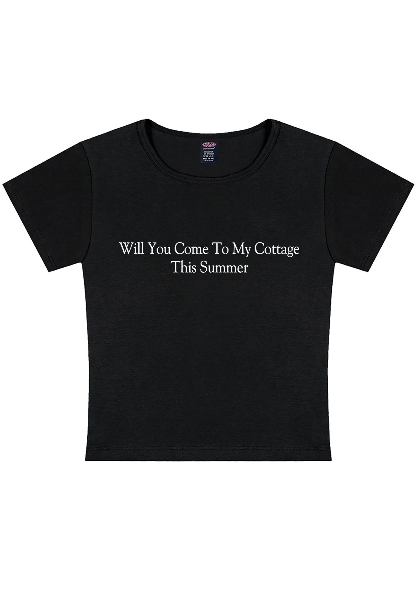 Will You Come To My Cottage HR Y2K Baby Tee Cherrykitten