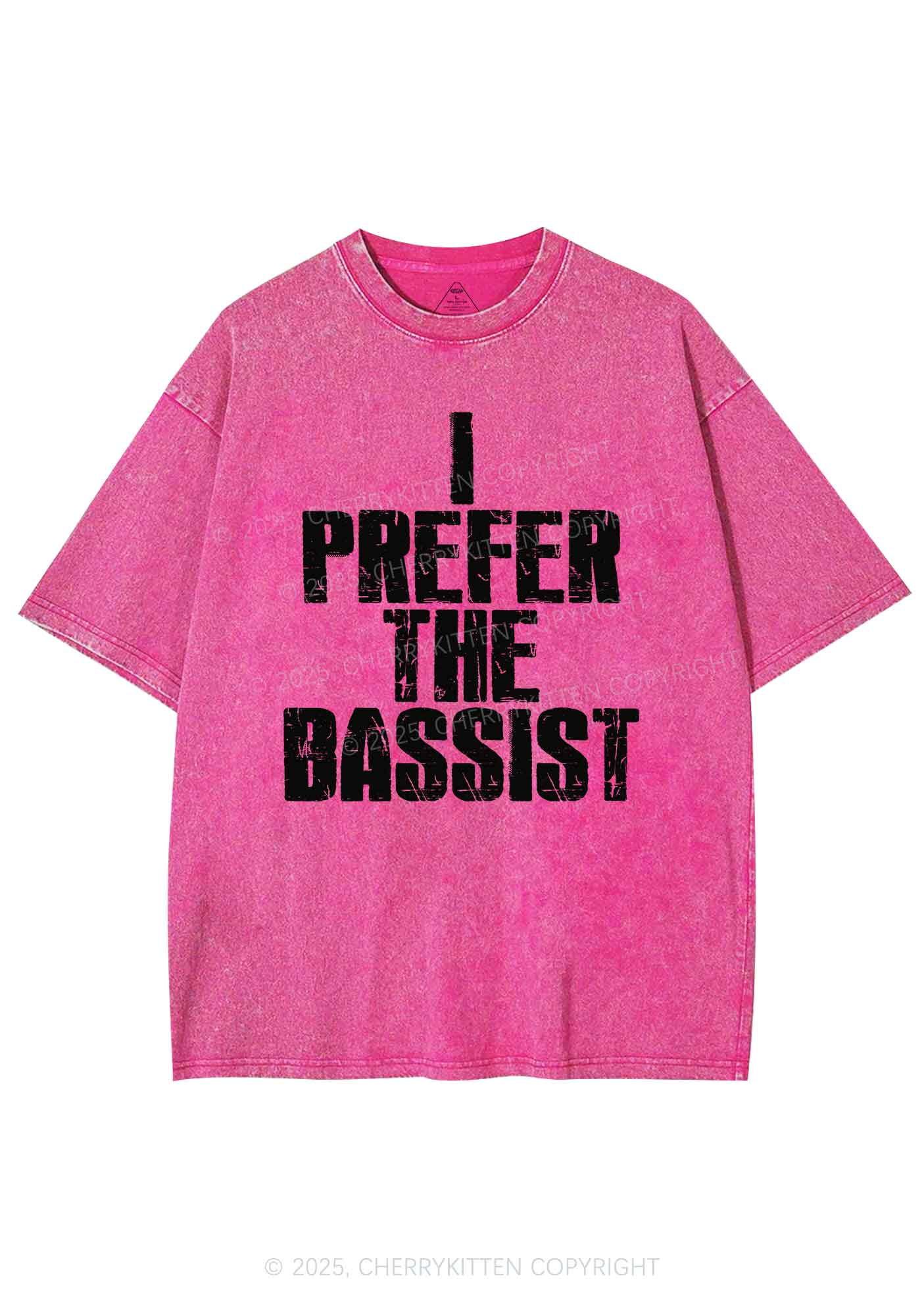 I Prefer The Bassist Y2K Shirts Washed Tee Cherrykitten