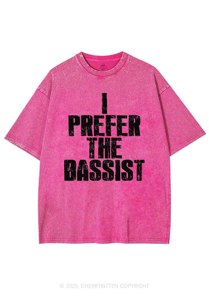 I Prefer The Bassist Y2K Shirts Washed Tee Cherrykitten