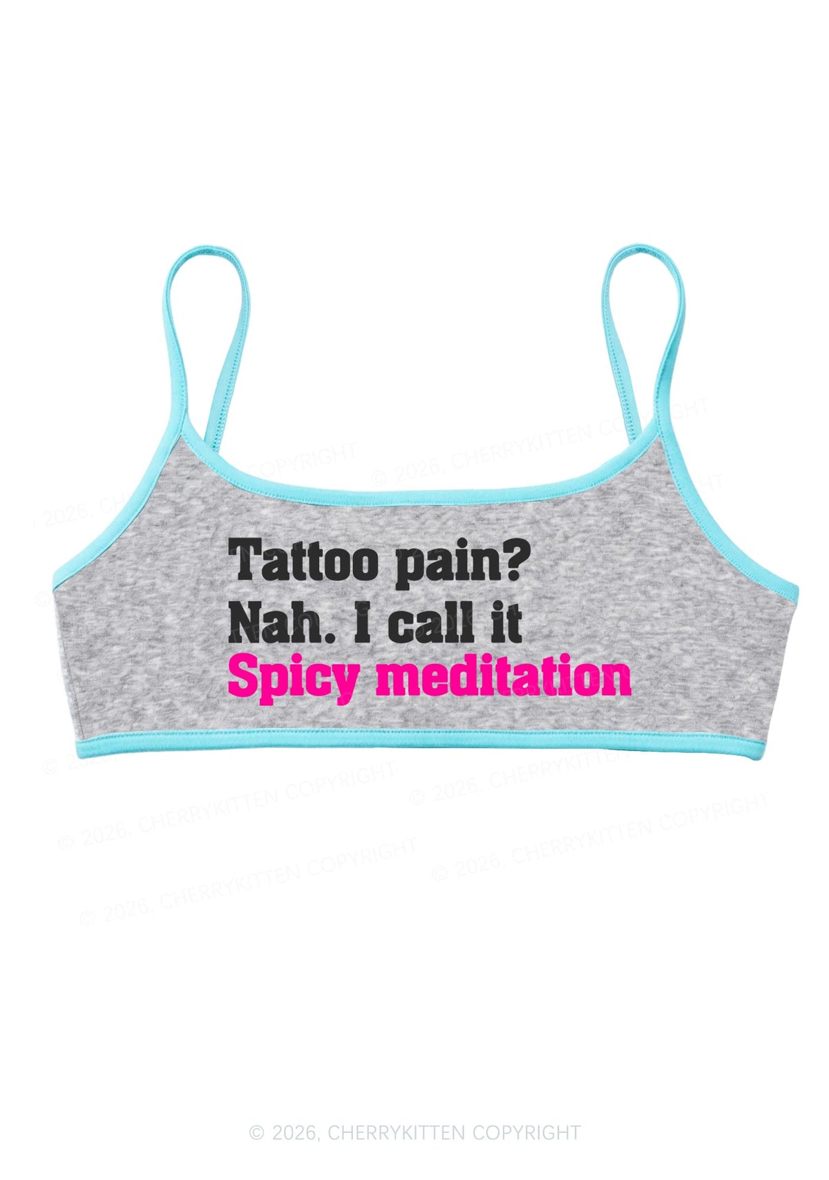Tattoo Pain Spicy Meditation Y2K Super Crop Cami Cherrykitten