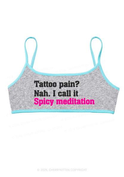 Tattoo Pain Spicy Meditation Y2K Super Crop Cami Cherrykitten