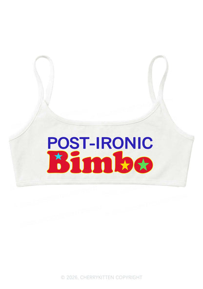 Post Ironic Bimbo Y2K Super Crop Cami Cherrykitten