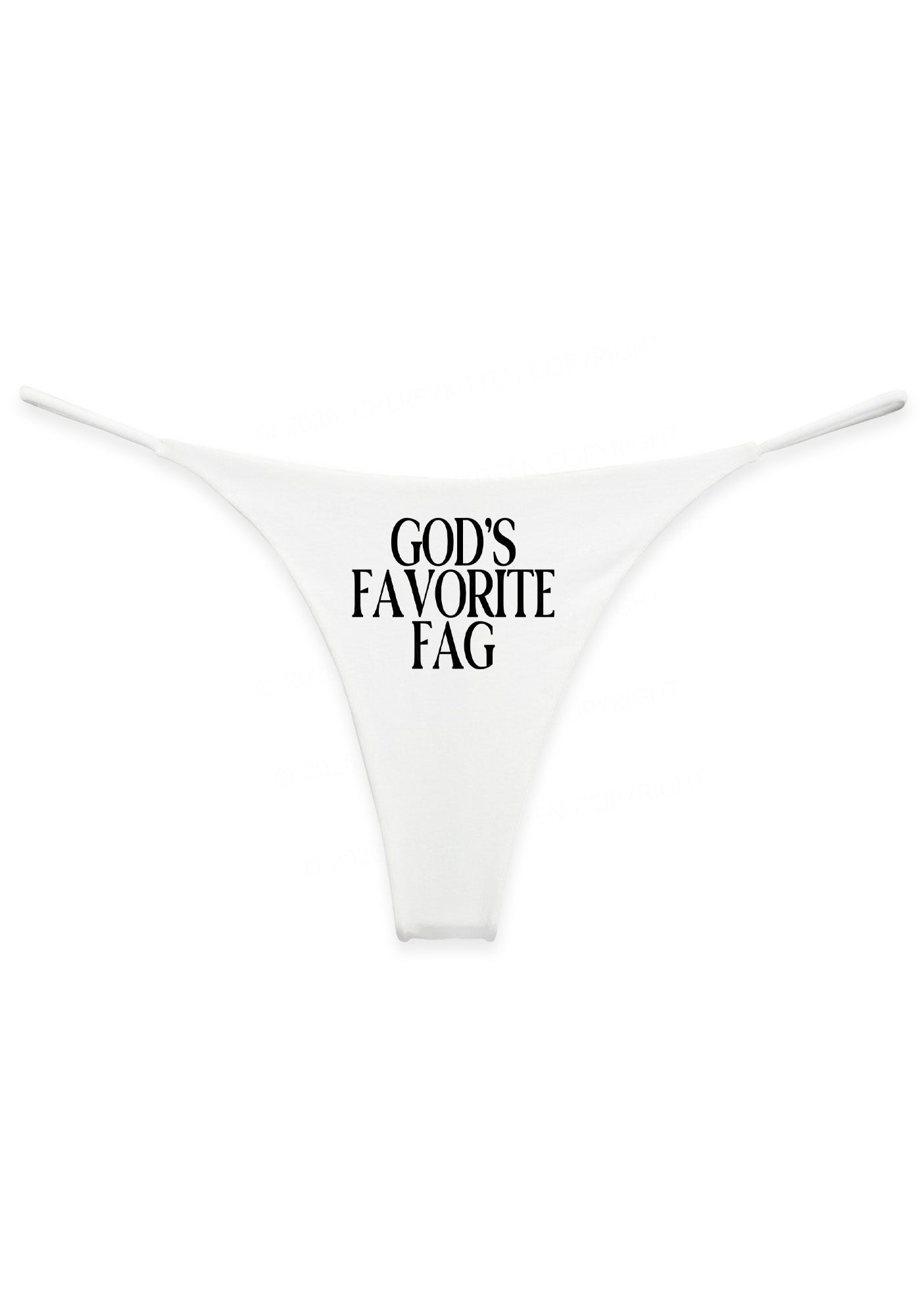Gods Favorite Fag Pride Y2K Bikini String Thong Cherrykitten
