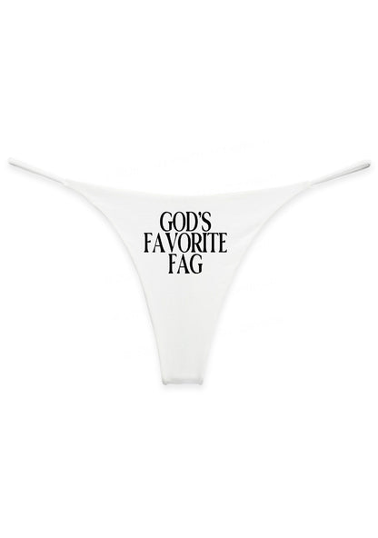 Gods Favorite Fag Pride Y2K Bikini String Thong Cherrykitten